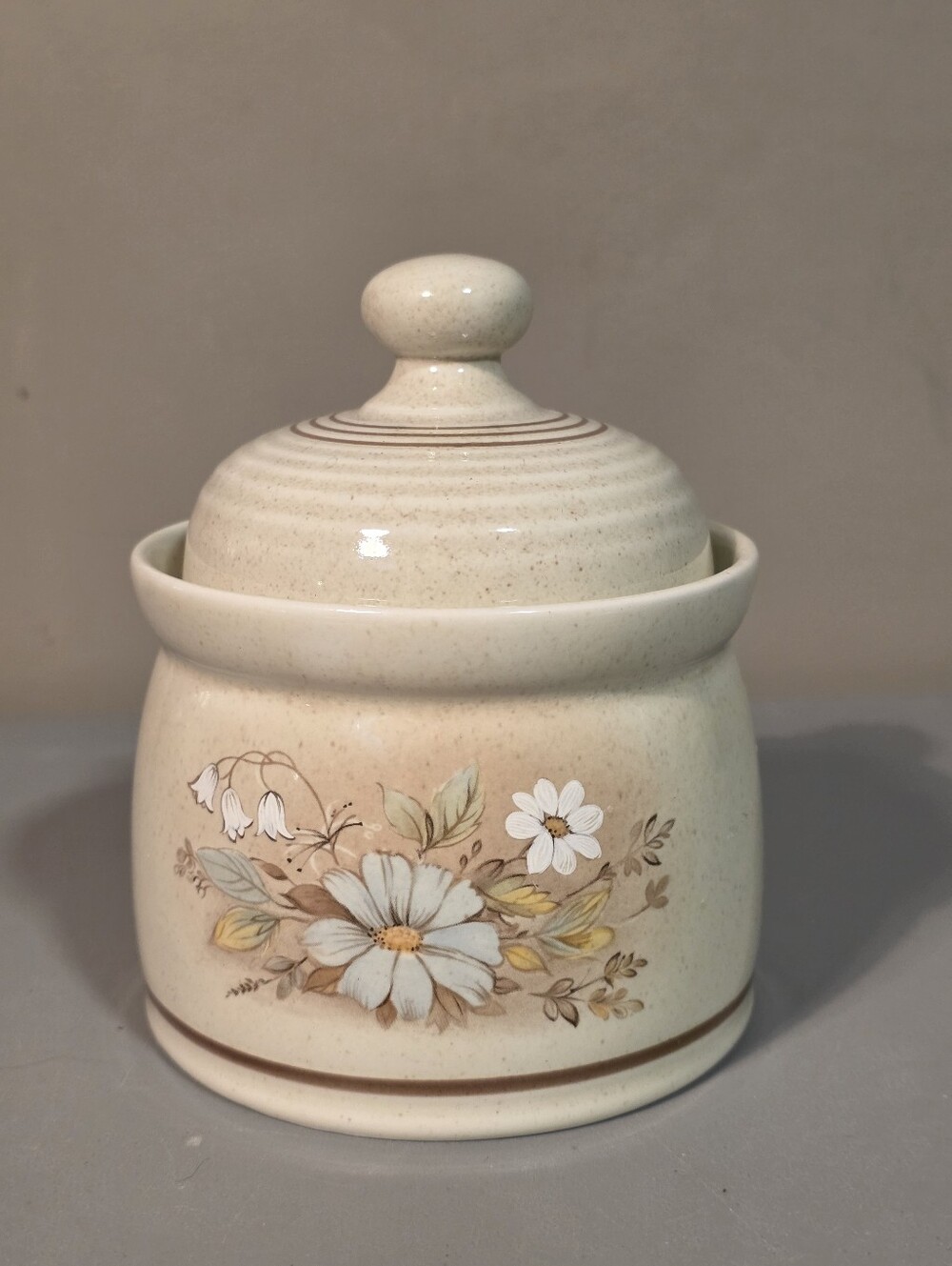Vintage Royal Doulton Lambethware Florinda Covered Sugar Bowl with Lid
